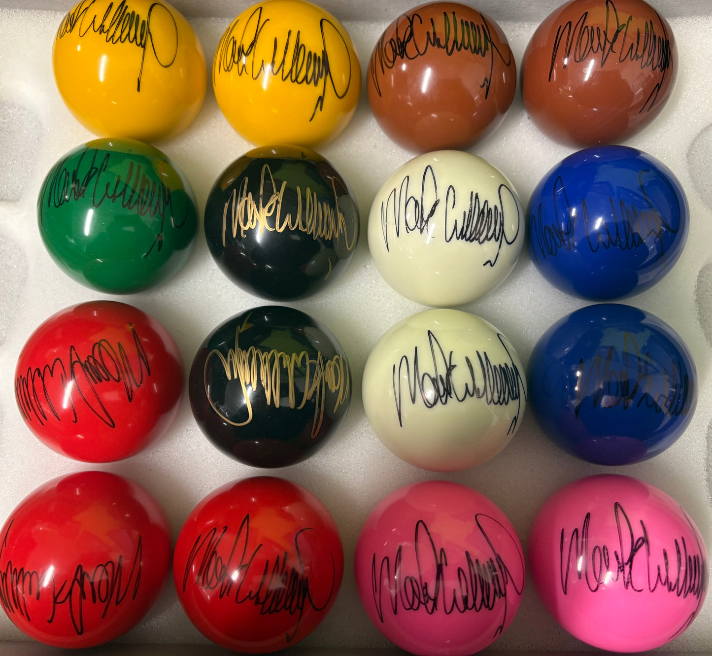 Mark Williams Signed YELLOW Snooker Ball + Dealer COA