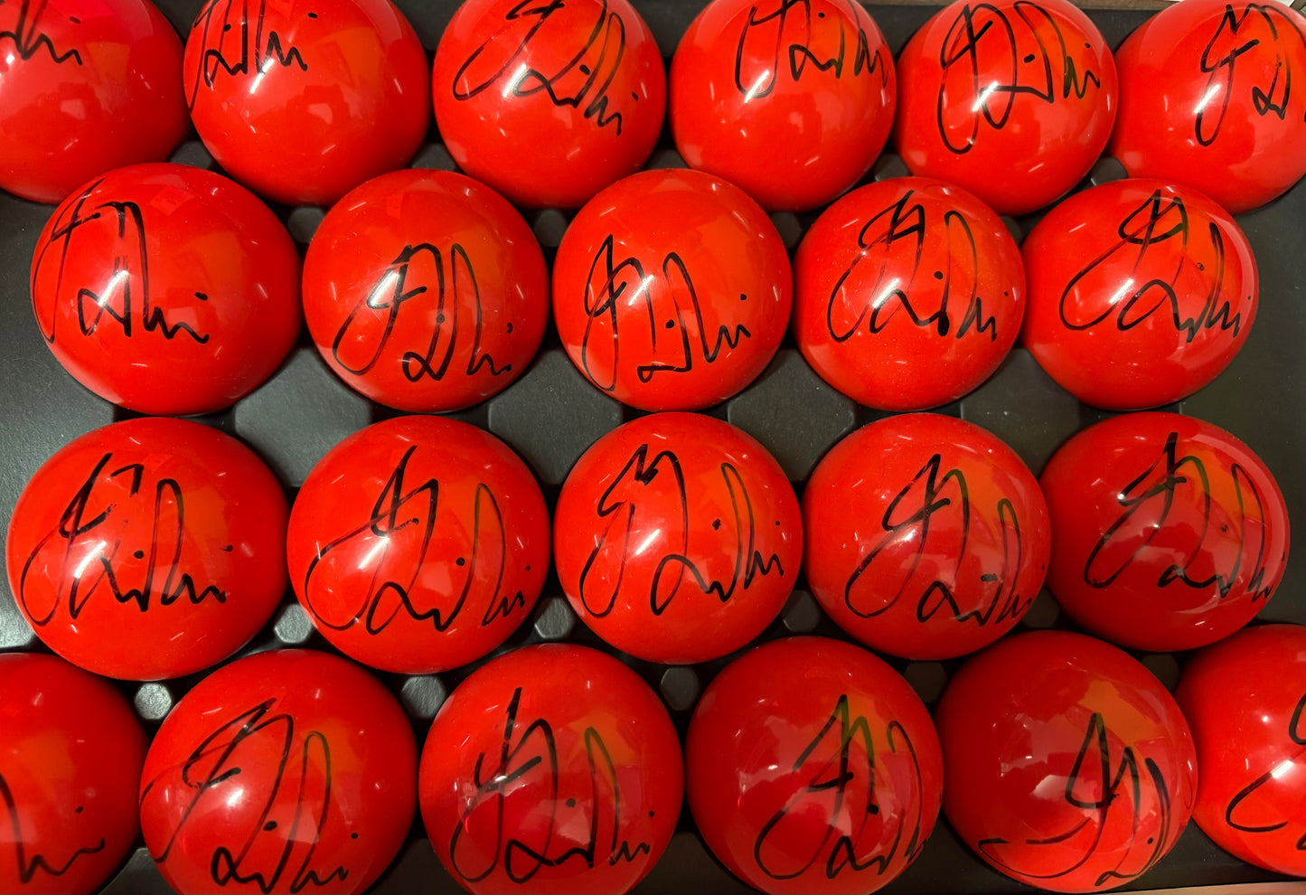 Jack Lisowski Signed RED Snooker Ball (Private Signing) + Dealer COA