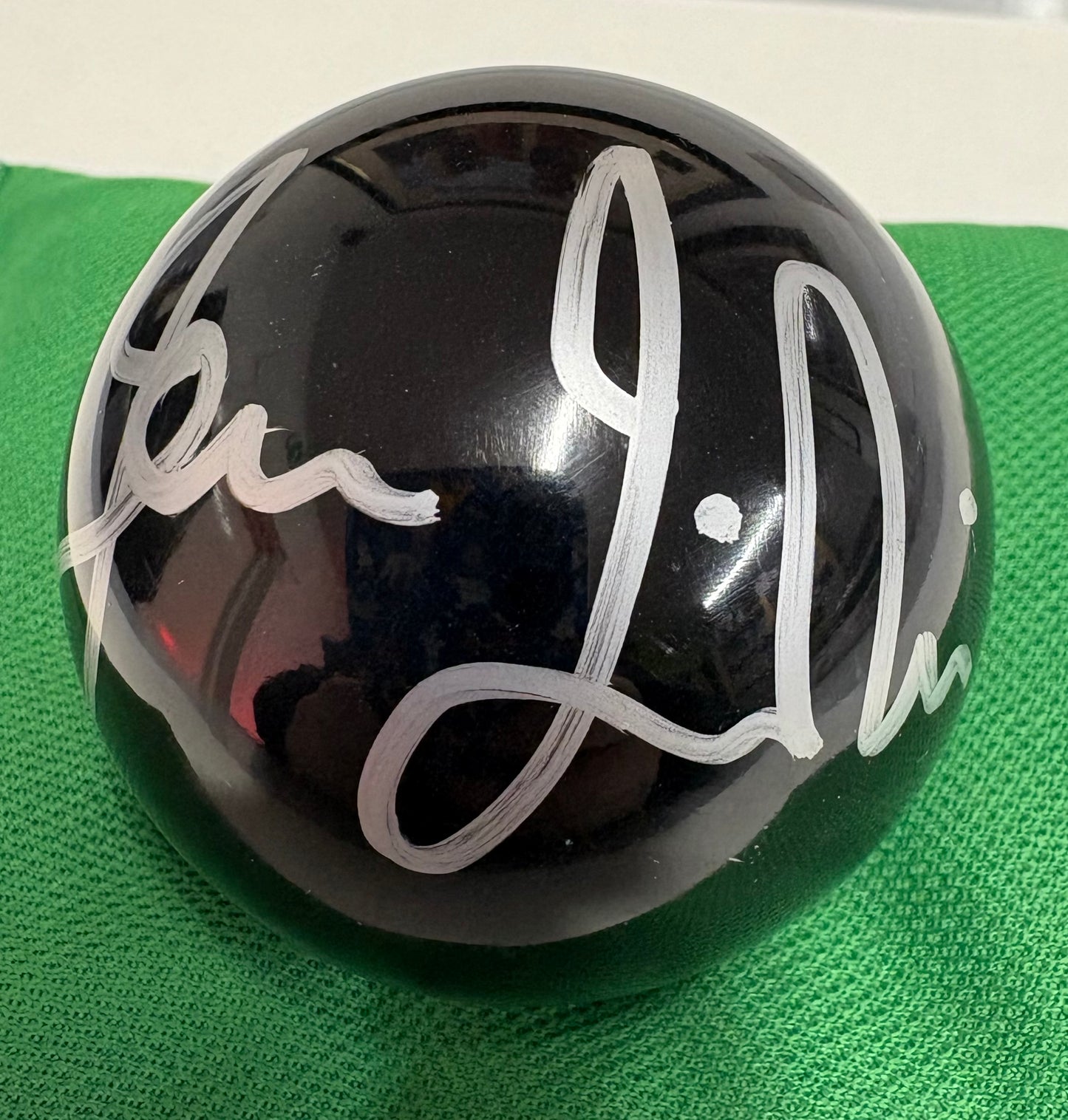 Jack Lisowski Signed BLACK Snooker Ball (Private Signing) + Dealer COA