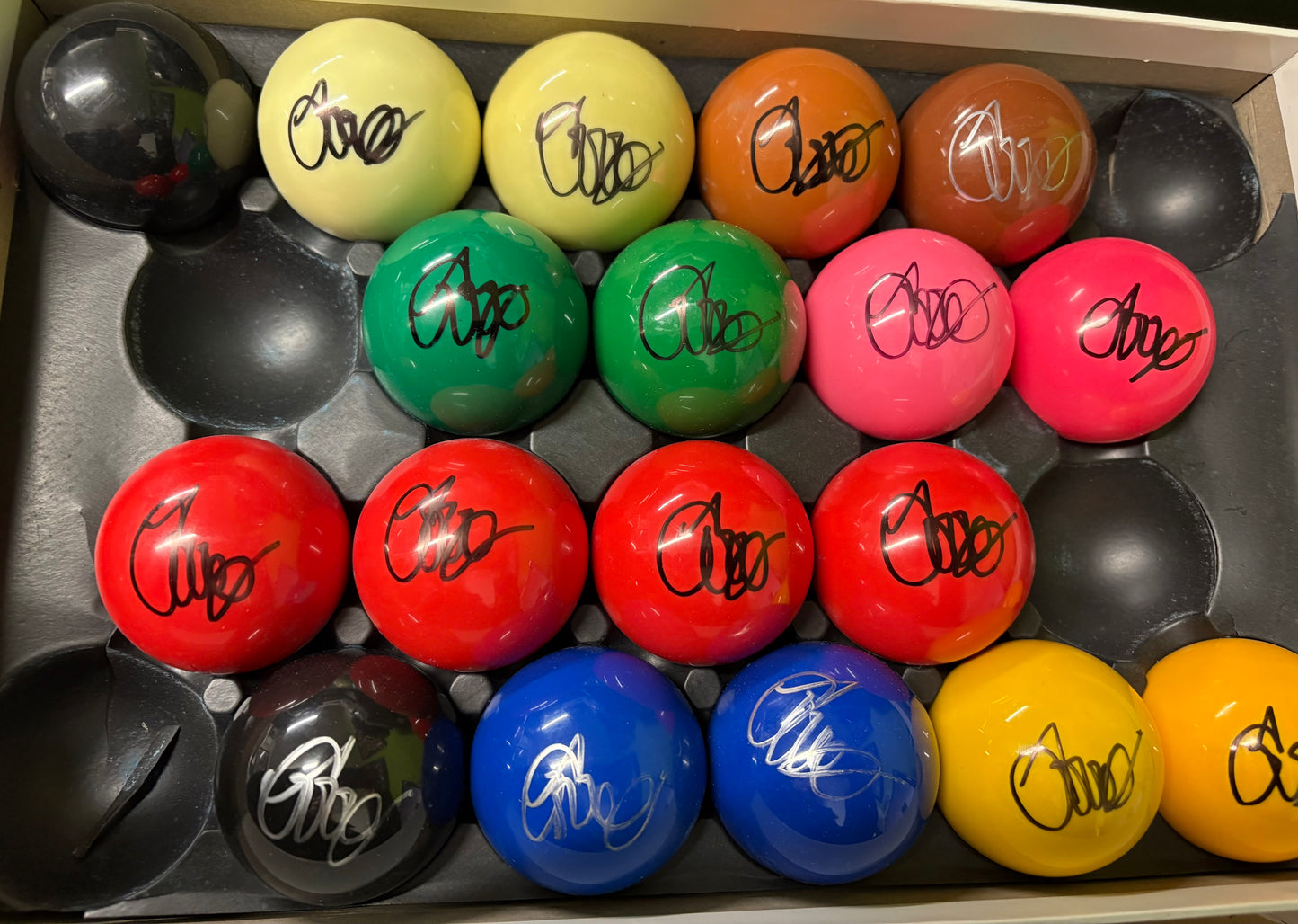 John Parrott Signed YELLOW Snooker Ball + Dealer COA
