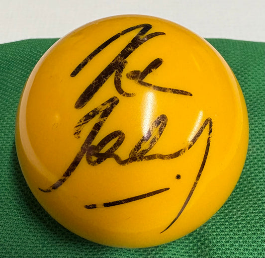 Ken Doherty Signed 3/4 Size YELLOW Snooker Ball + Dealer COA