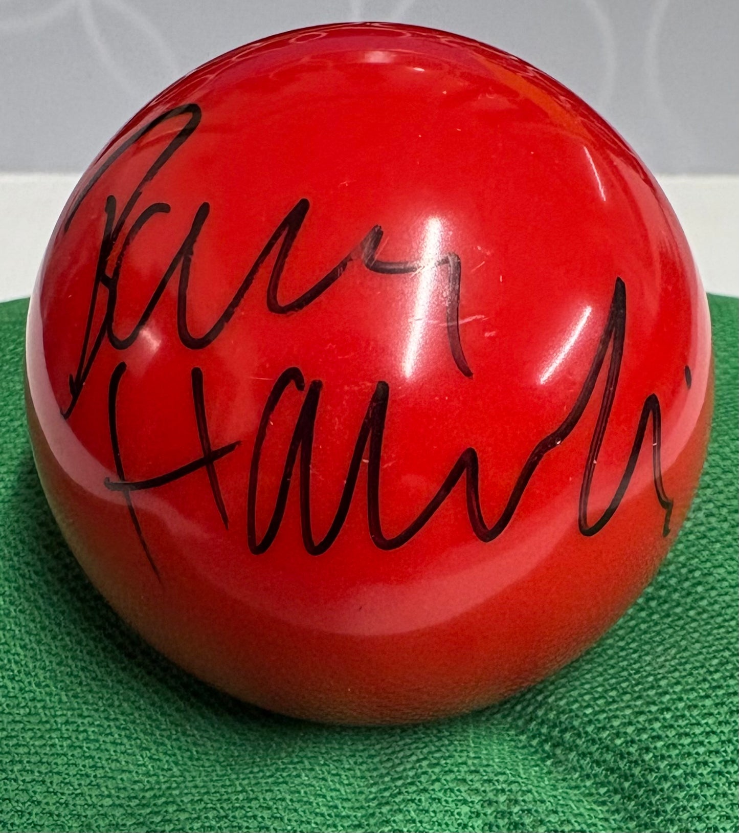 Barry Hawkins Signed 3/4 Size RED Snooker Ball + Dealer COA