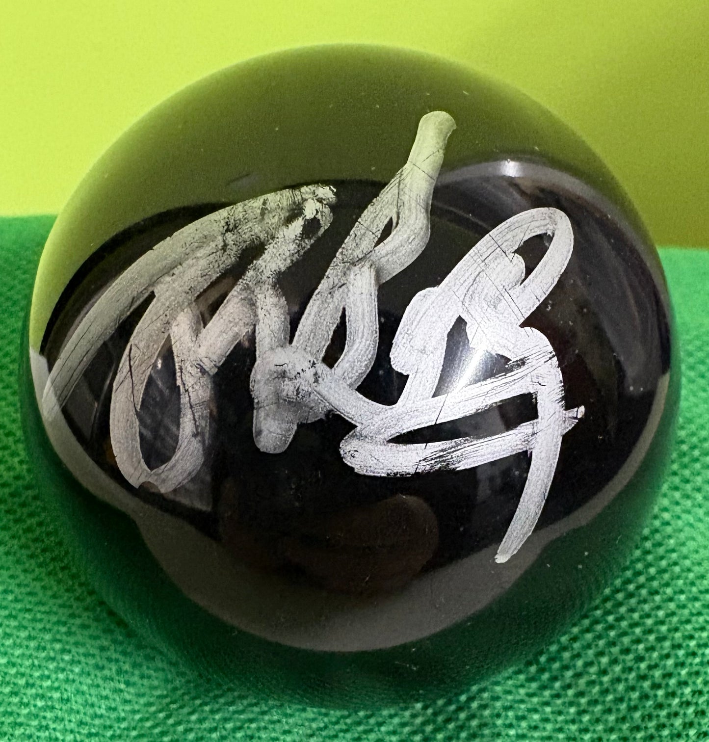 Ding Junhui Signed 3/4 Size BLACK Snooker Ball + Dealer COA