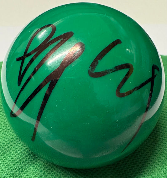 Si Jiahui Signed GREEN Snooker Ball + Dealer COA