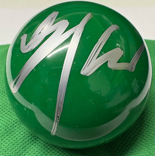 Si Jiahui Signed GREEN Snooker Ball + Dealer COA