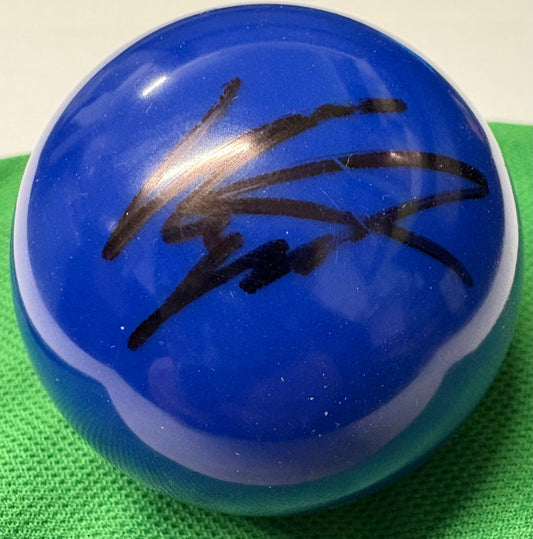 Kyren Wilson Signed BLUE Snooker Ball + Dealer COA