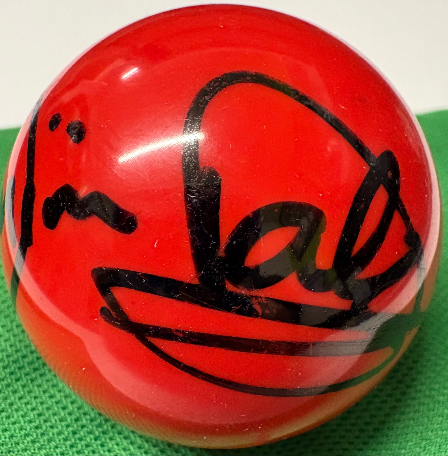 Dominic Dale Signed RED Snooker Ball + Dealer COA