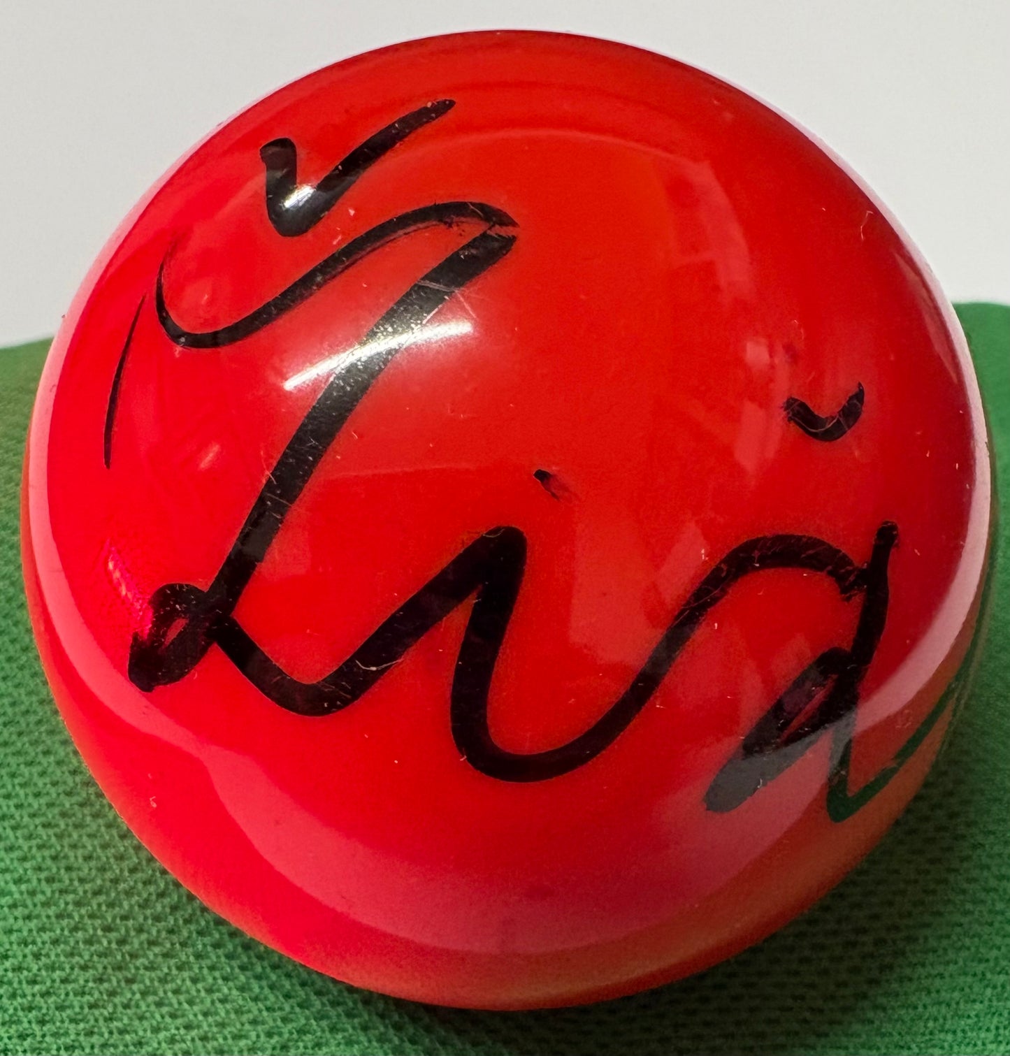 Artemijs Žižins Signed RED Snooker Ball + Dealer COA