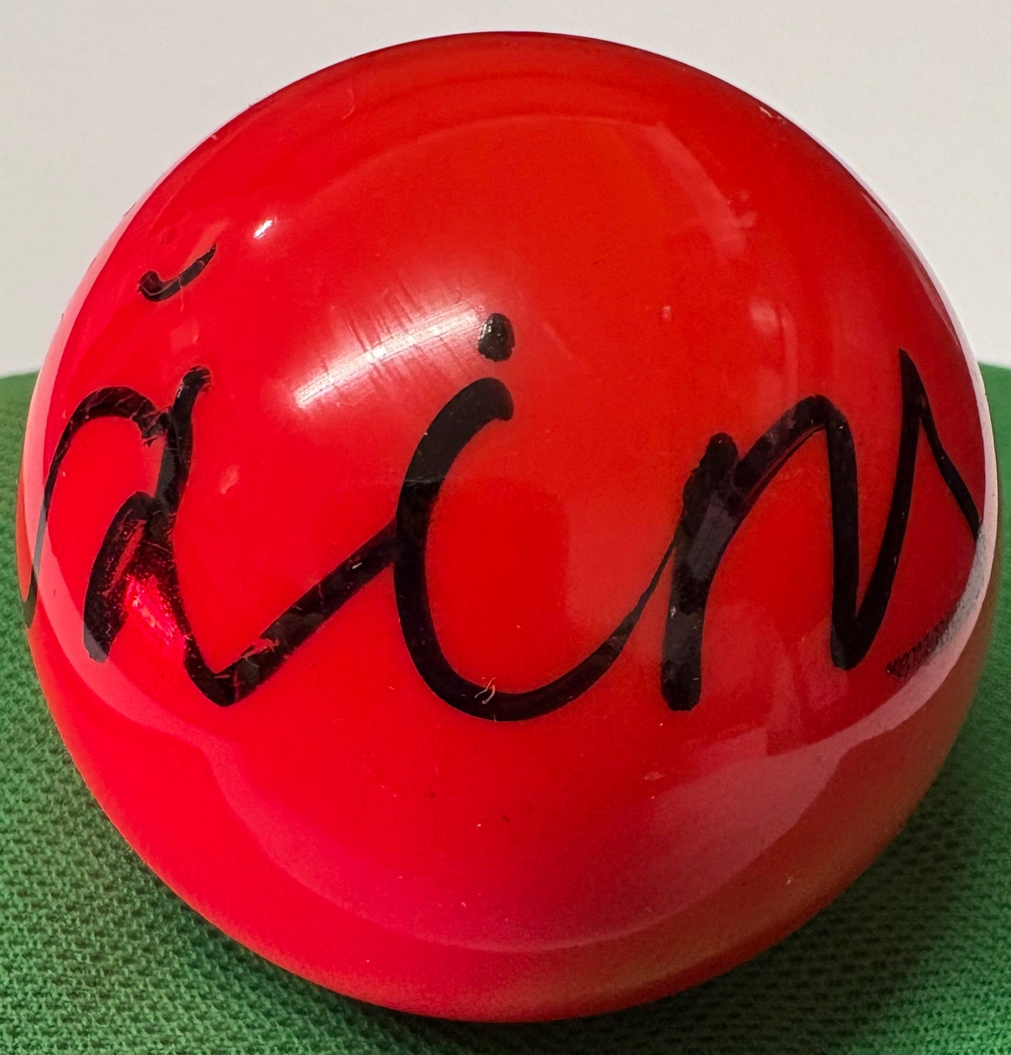 Artemijs Žižins Signed RED Snooker Ball + Dealer COA