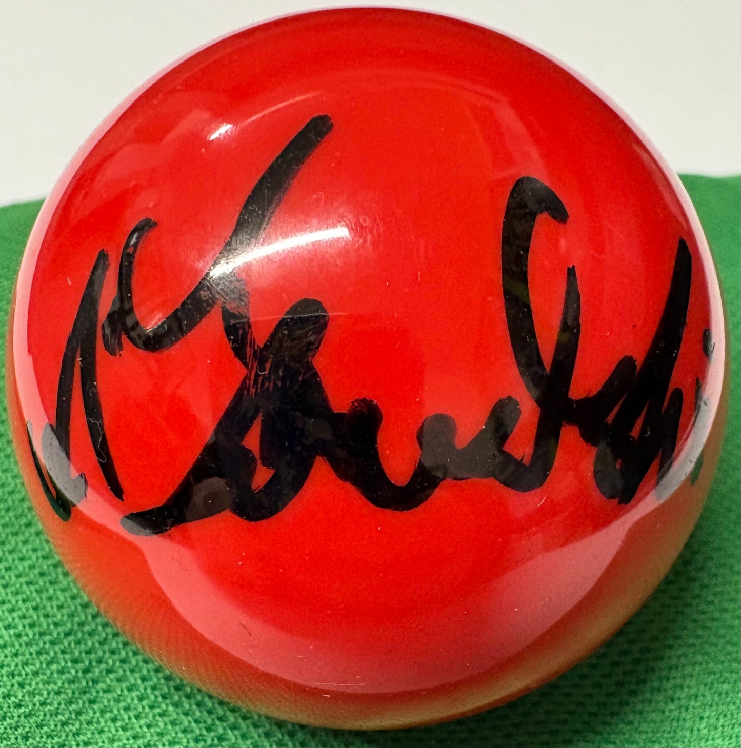 Antoni Kowalski Signed RED Snooker Ball + Dealer COA