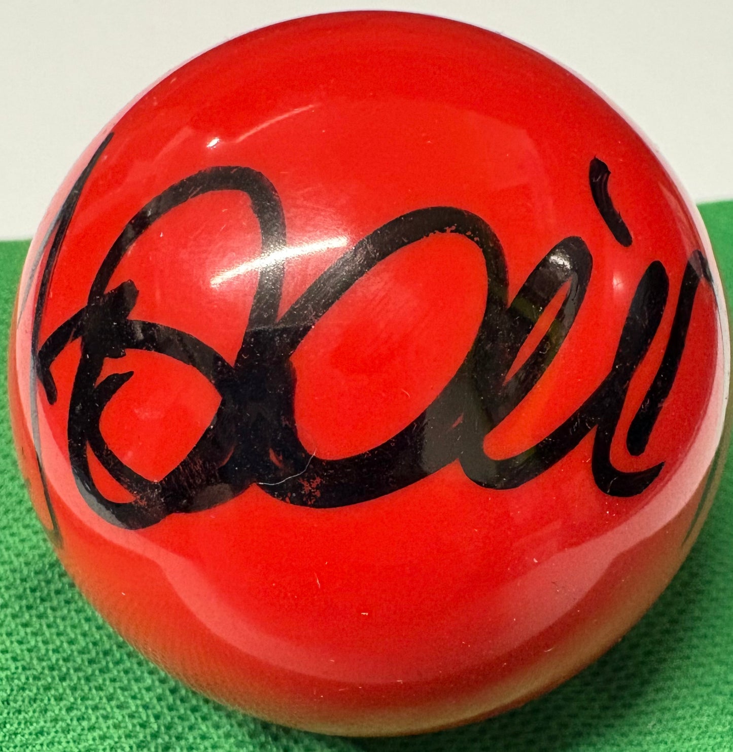 Lulian Boiko Signed RED Snooker Ball + Dealer COA