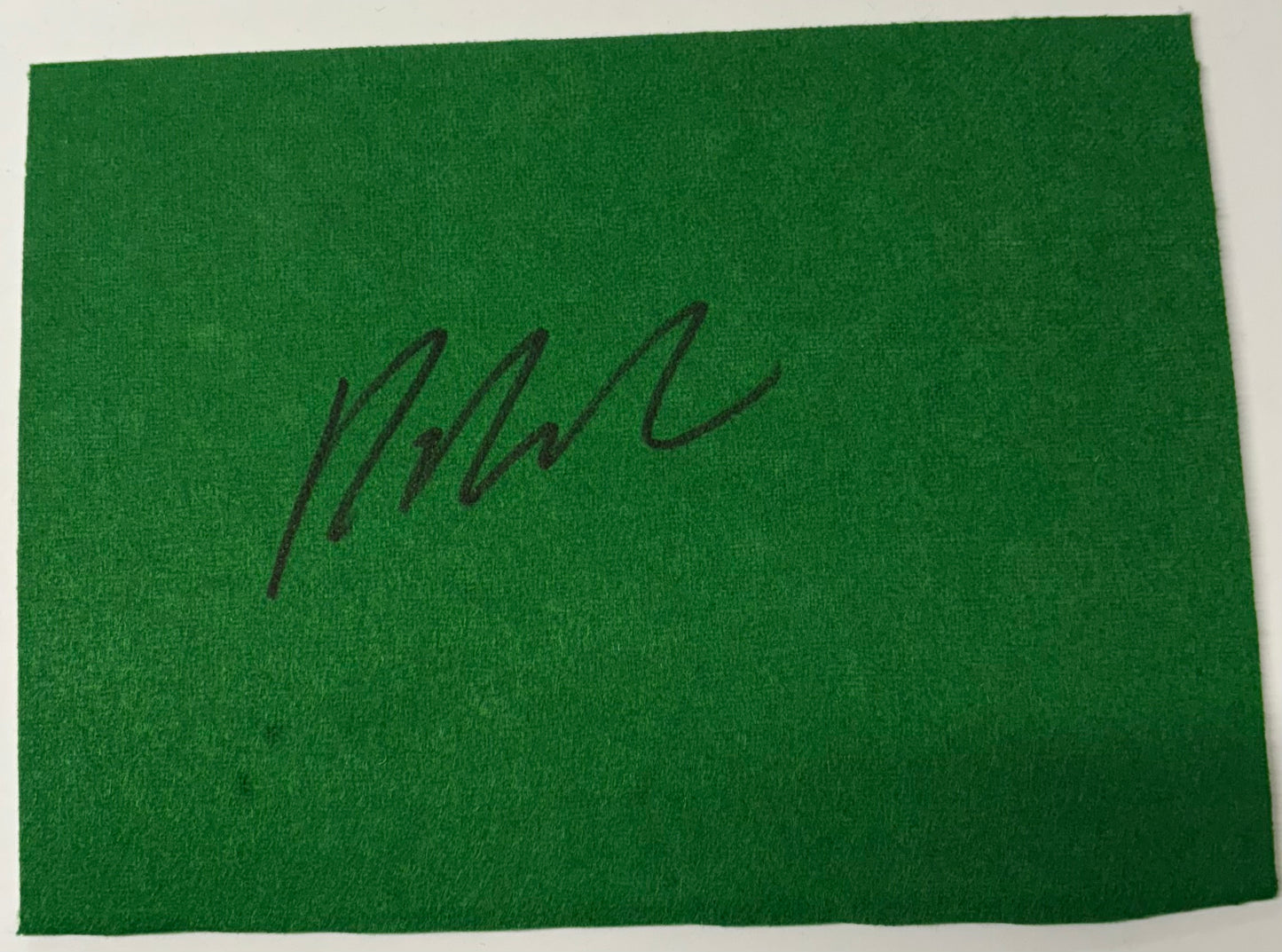 Robert Milkins Signed Snooker Baize (8x6 inch approx) with COA