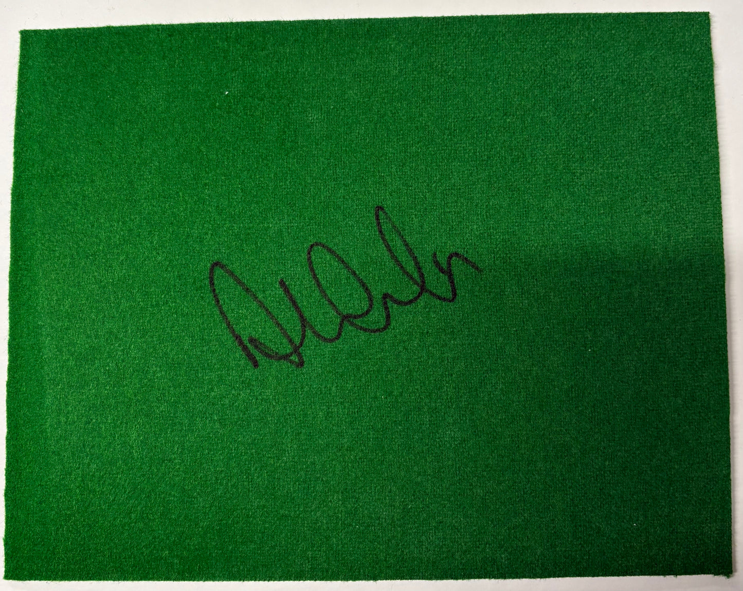 Ali Carter Signed Snooker Baize (8x6 inch approx) with COA