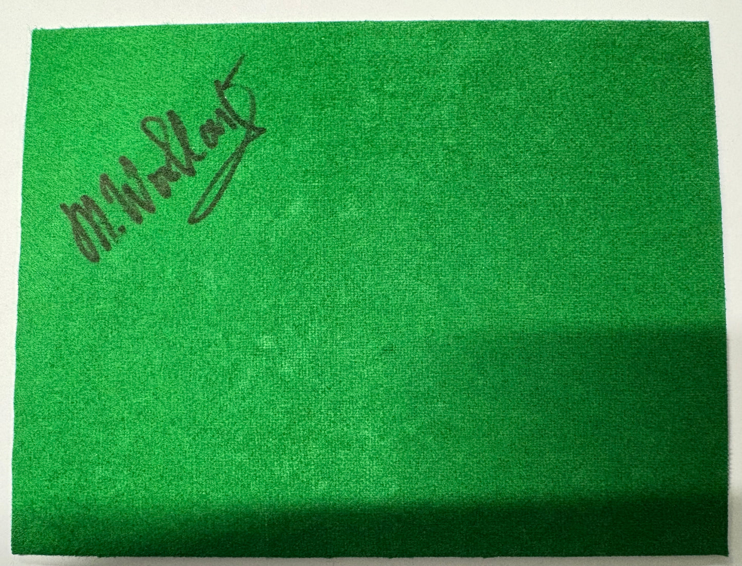 Tatiana Woollaston Signed Snooker Baize (8x6 inch approx) with COA