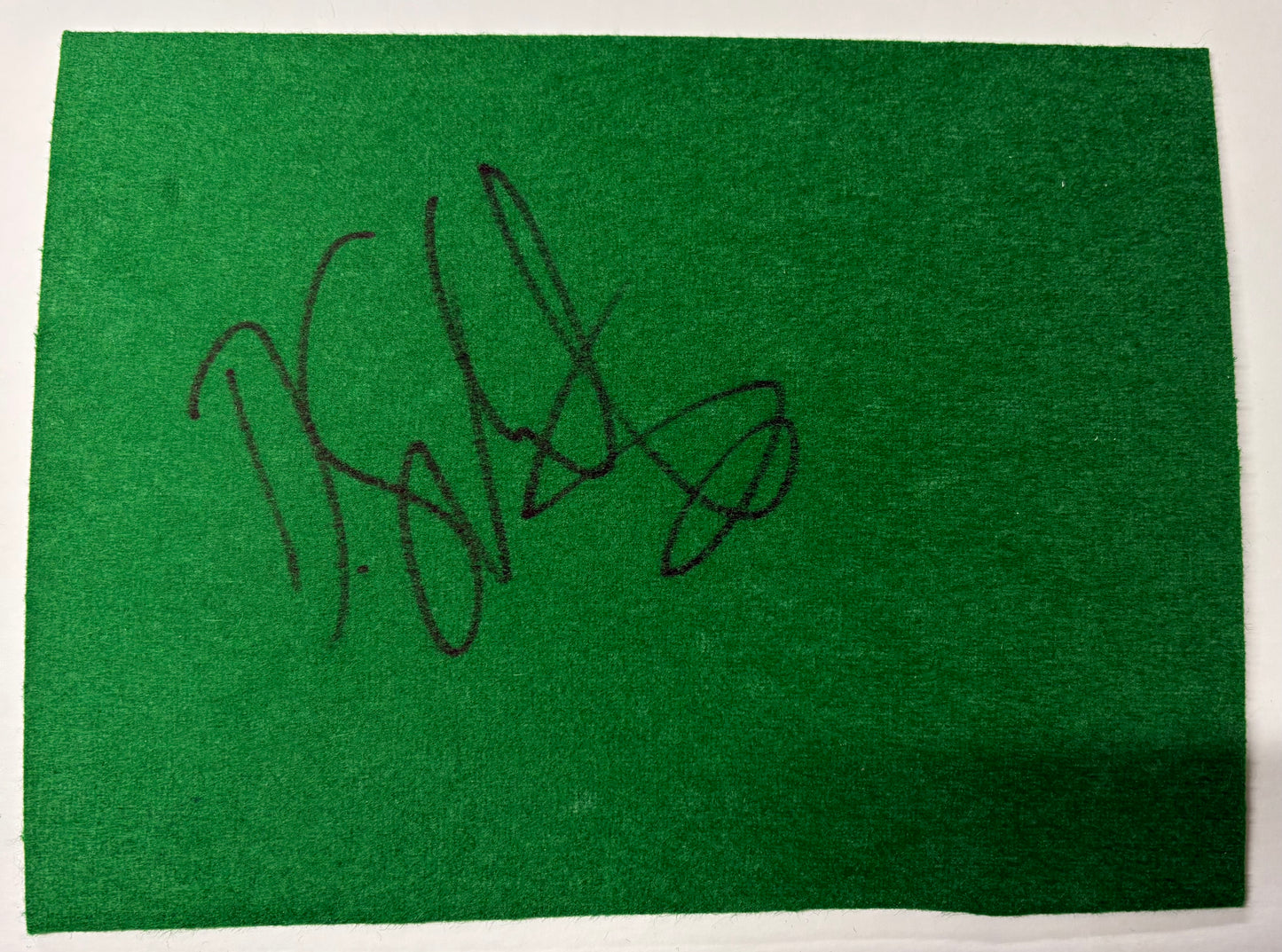 Dave Gilbert Signed Snooker Baize (8x6 inch approx) with COA