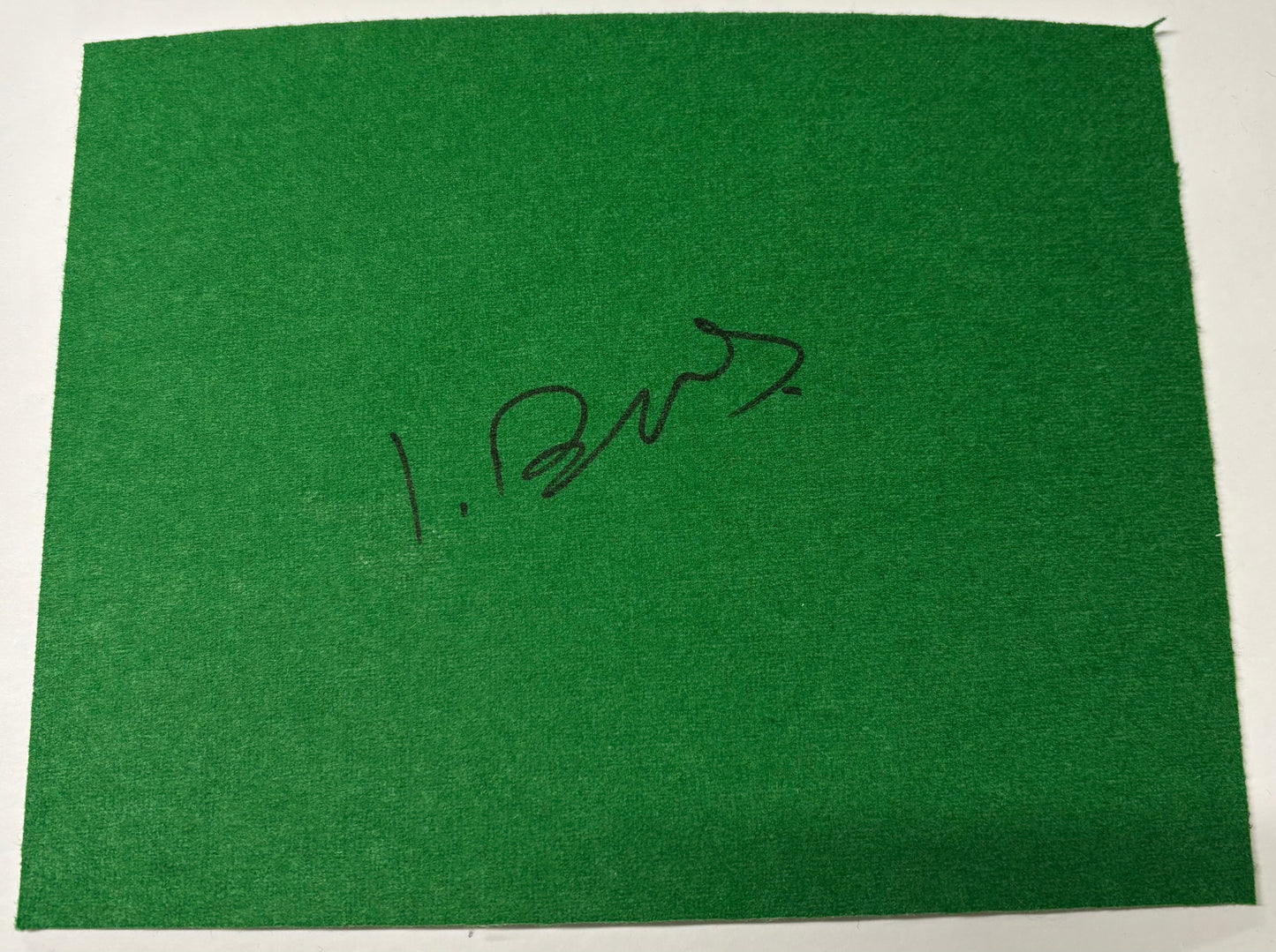 Ian Burns Signed Snooker Baize (8x6 inch approx) with COA