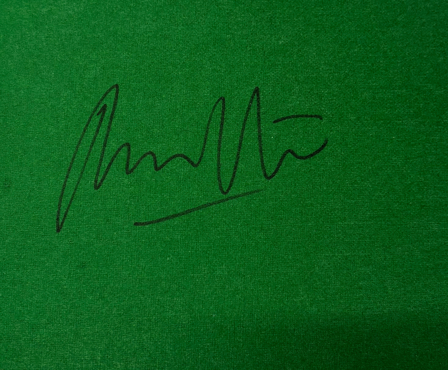 Ross Muir Signed Snooker Baize (8x6 inch approx) with COA