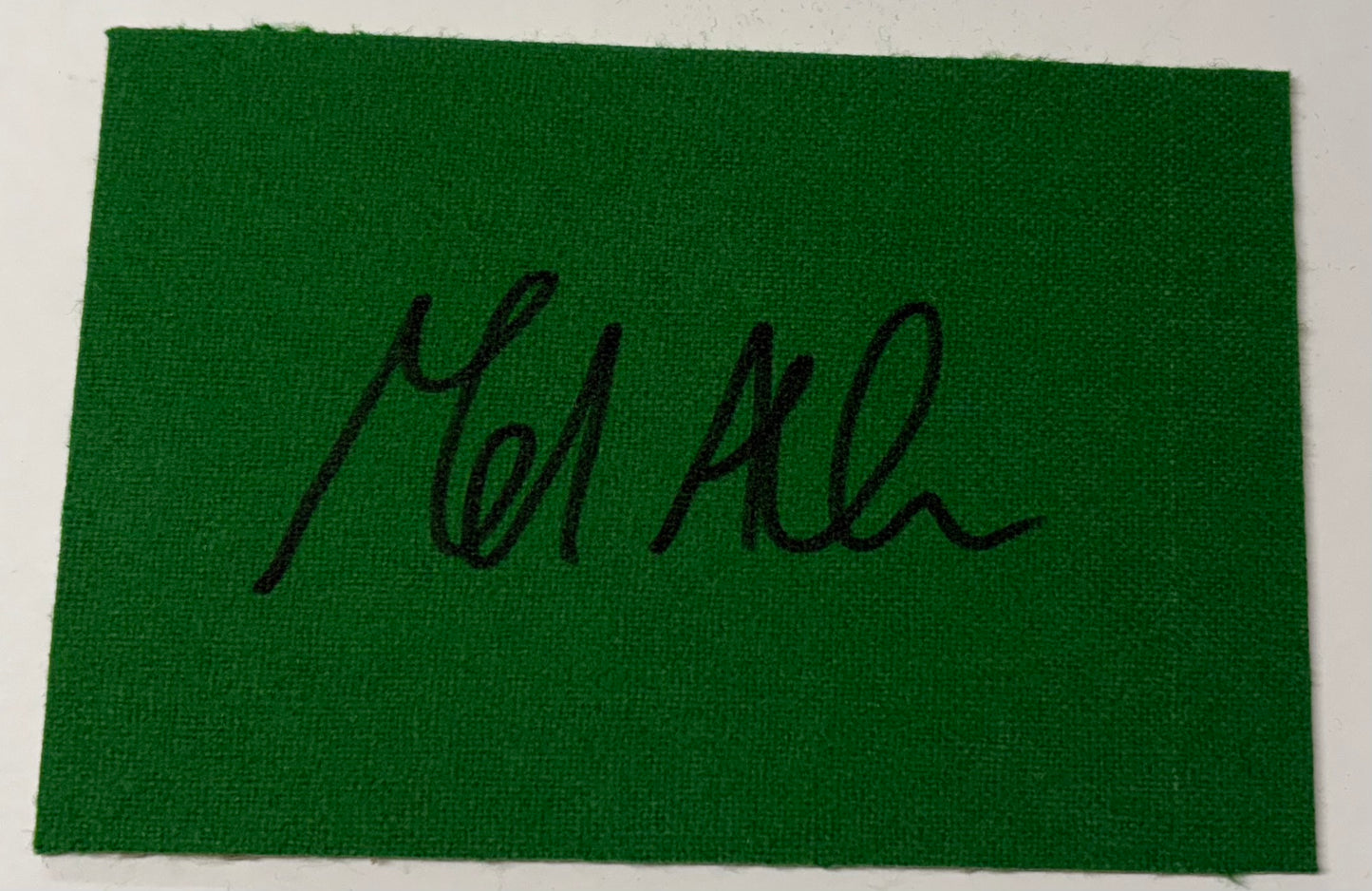 Mark Allen Signed Snooker Baize (6x4 inch approx) with COA