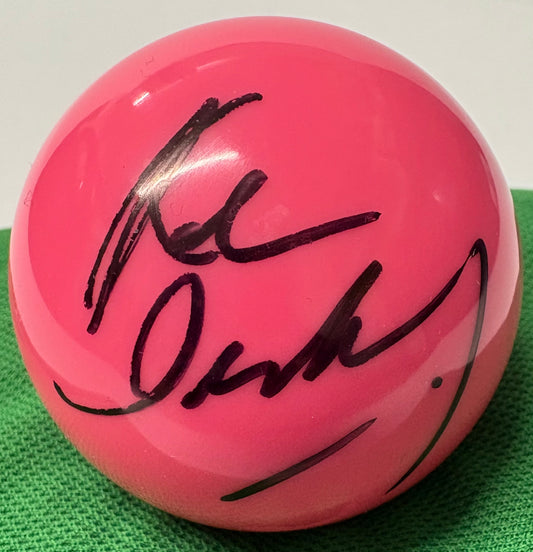 Ken Doherty Signed PINK Snooker Ball with COA