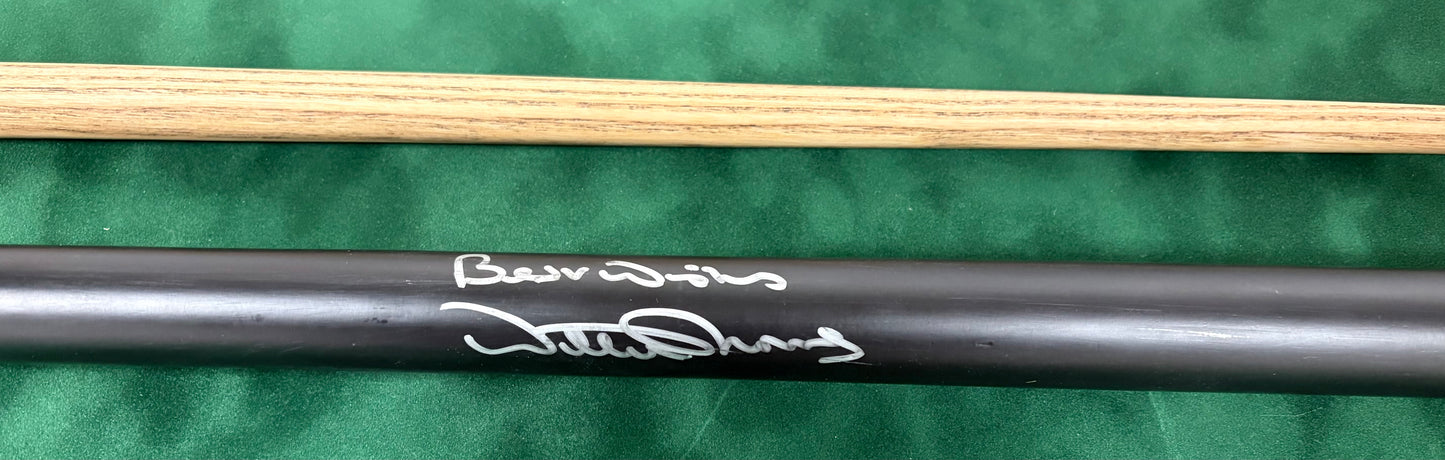 Willie Thorne Signed Classic Black Snooker Cue with COA