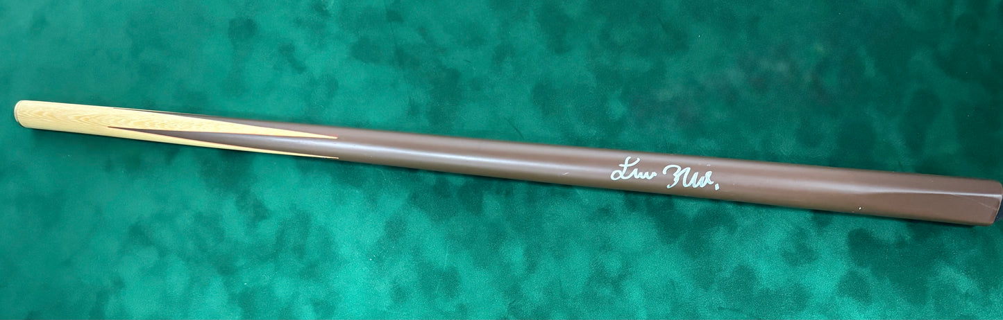 Luca Brecel (Full Autograph) Signed Brown Classic Snooker Cue (2) with COA