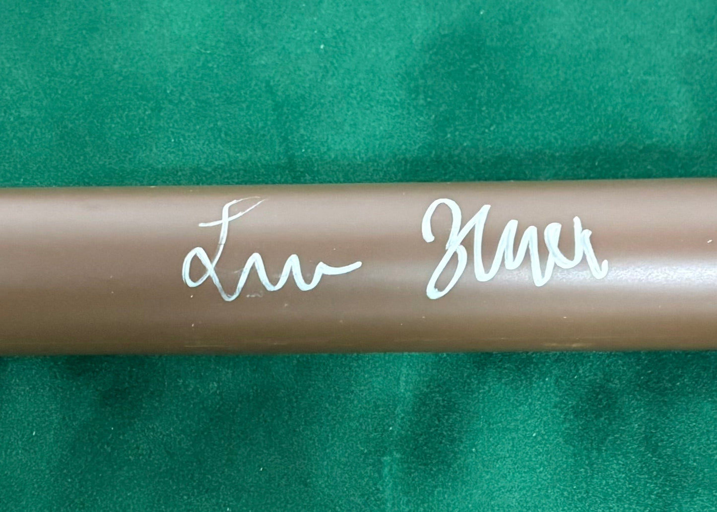 Luca Brecel (Full Autograph) Signed Brown Classic Snooker Cue (3) with COA