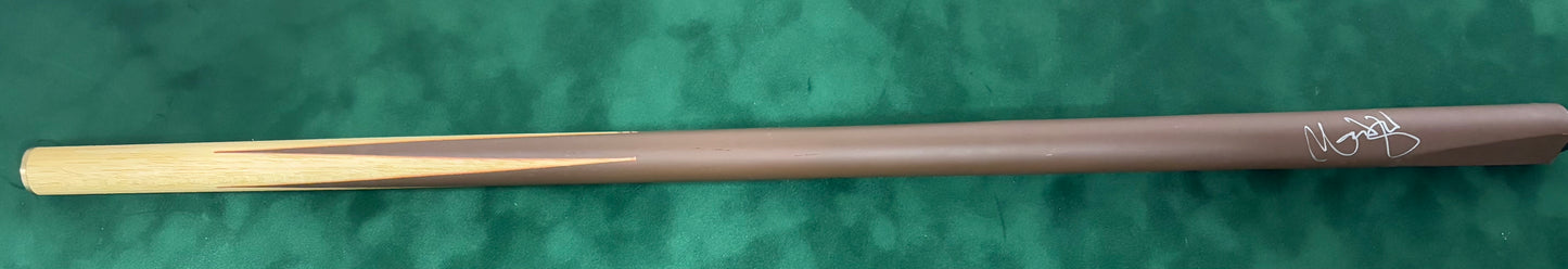 Marco Fu Signed Classic Brown Snooker Cue with COA