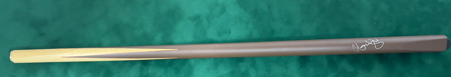 Marco Fu Signed Classic Brown Snooker Cue with COA