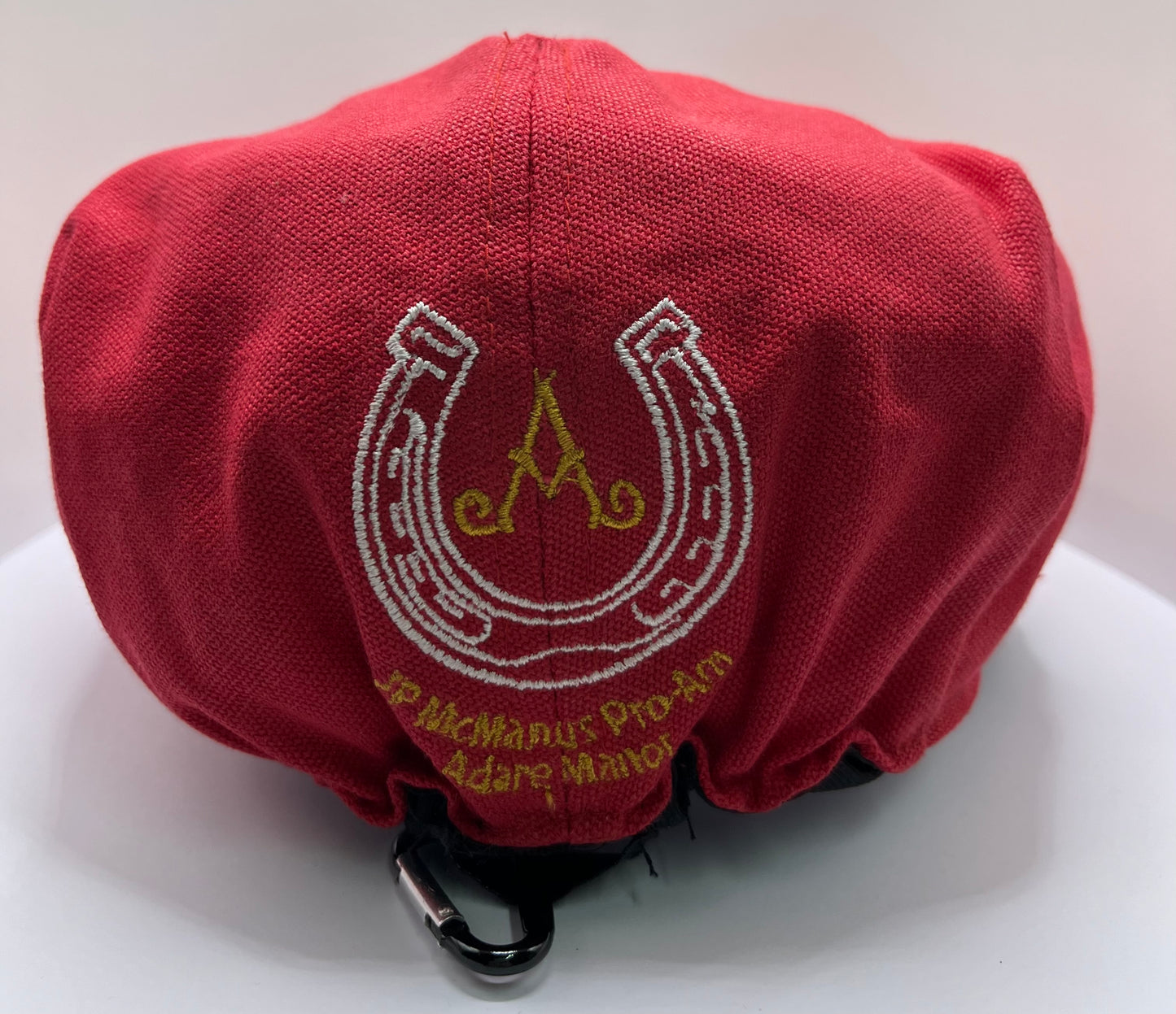 Xander Schauffele Signed JP McManus Adare Manor Red Golf Flat Cap with COA