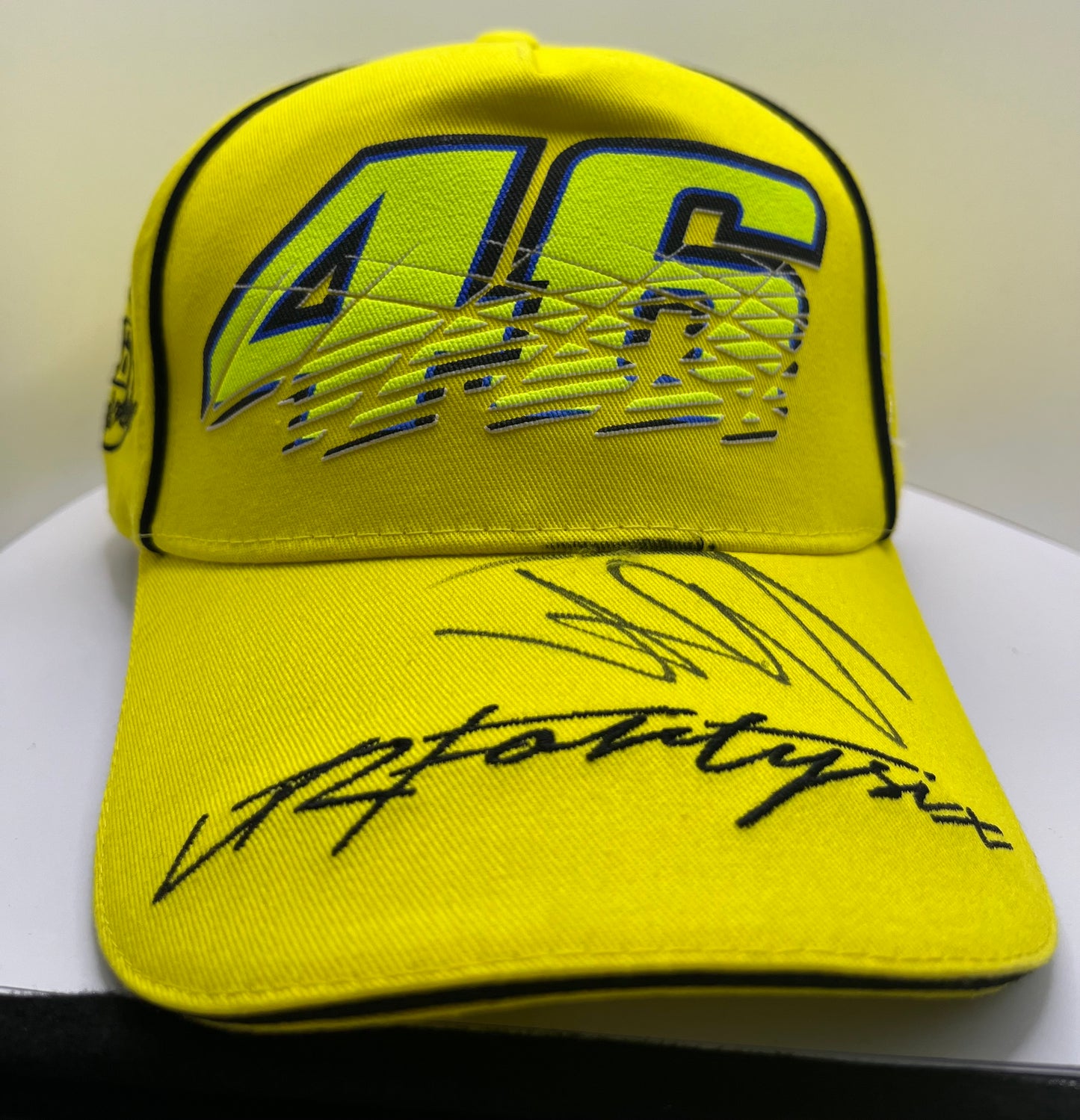 Valentino Rossi Signed Yellow VRFortySix MotoGP Cap with COA