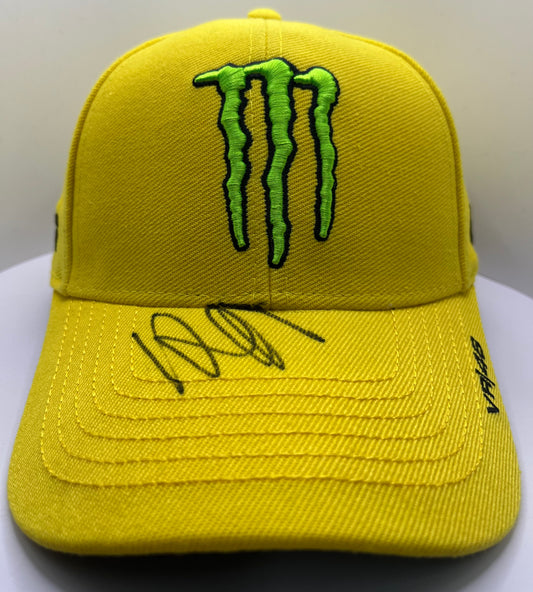Valentino Rossi Signed Yellow Monster Energy MotoGP Cap with COA