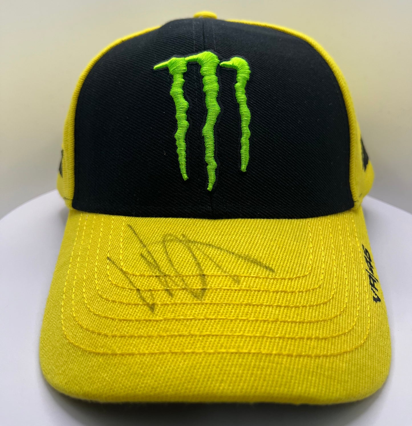 Valentino Rossi Signed Yellow & Black Monster Energy MotoGP Cap with COA