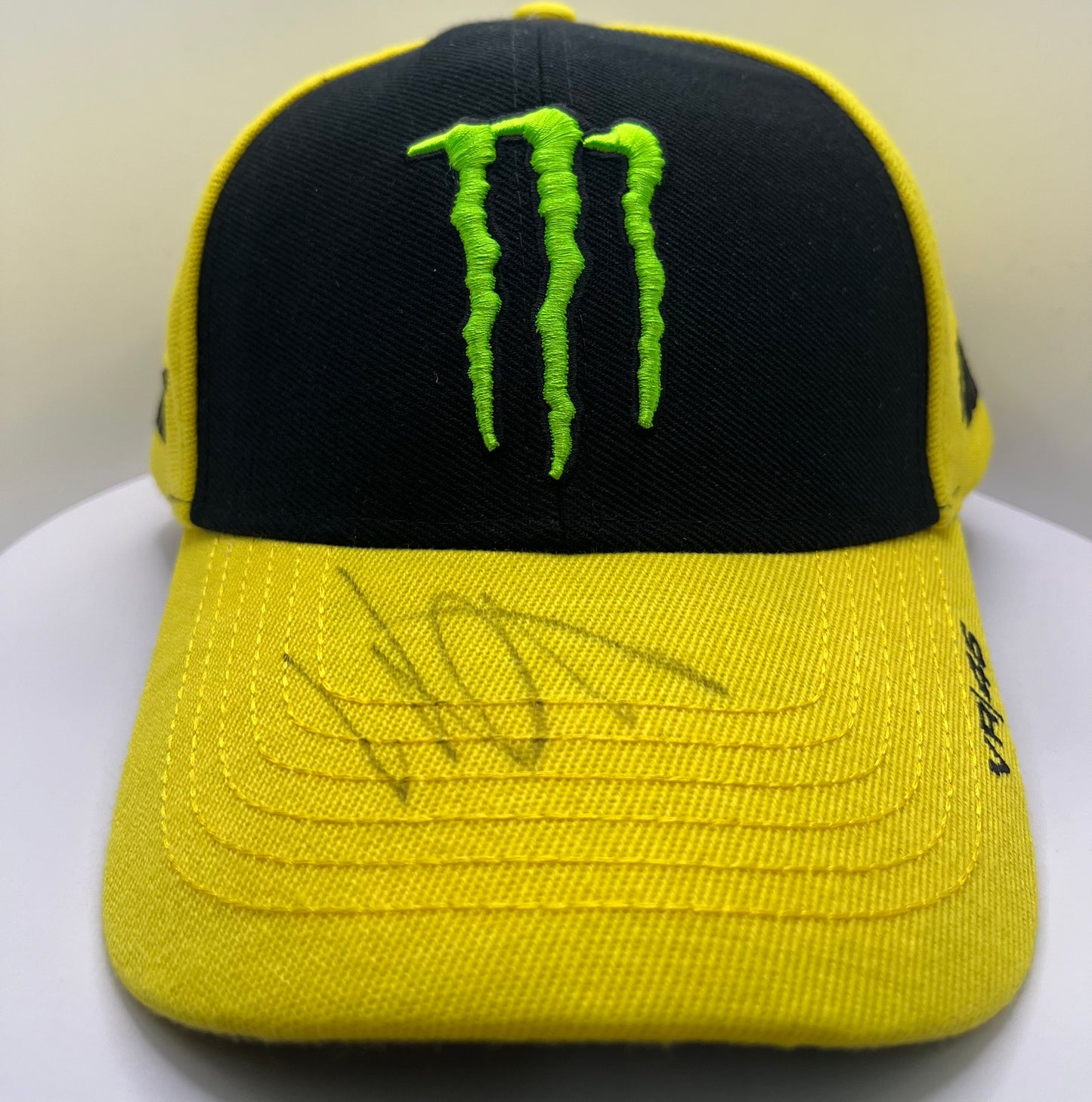 Valentino Rossi Signed Yellow & Black Monster Energy MotoGP Cap with COA