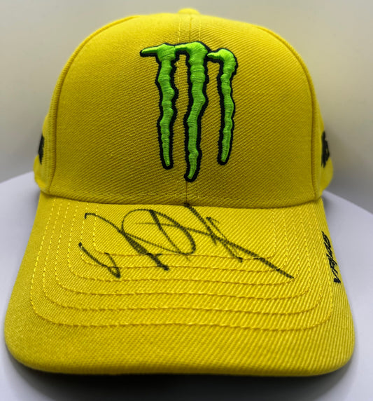 Valentino Rossi Signed Yellow Monster Energy MotoGP Cap with COA