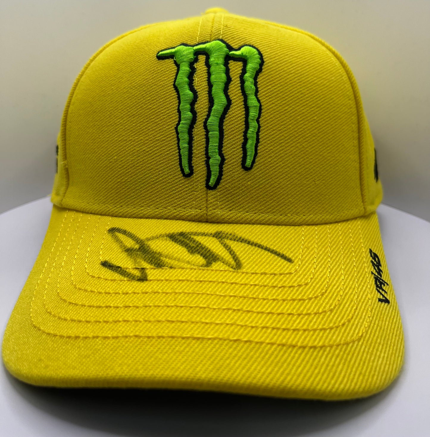Valentino Rossi Signed Yellow Monster Energy MotoGP Cap with COA