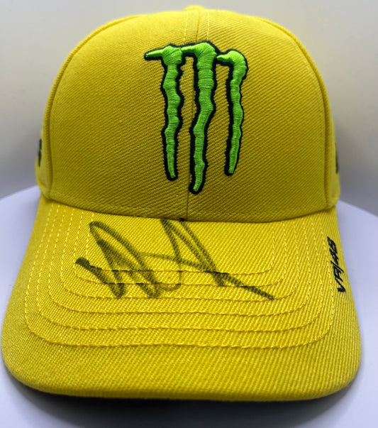 Valentino Rossi Signed Yellow Monster Energy MotoGP Cap with COA