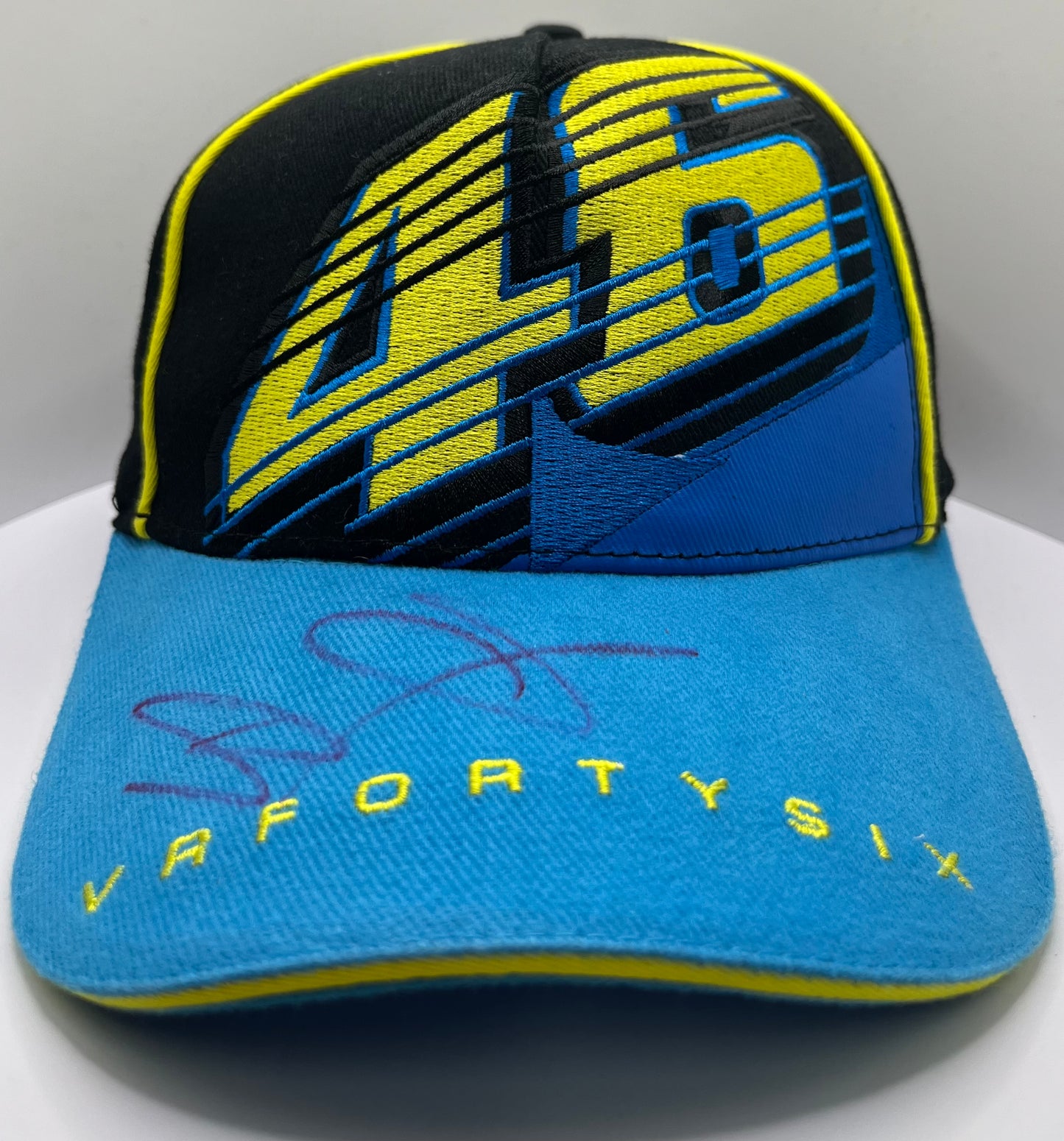 Valentino Rossi Signed VR FortySix Blue & Black MotoGP Cap with COA