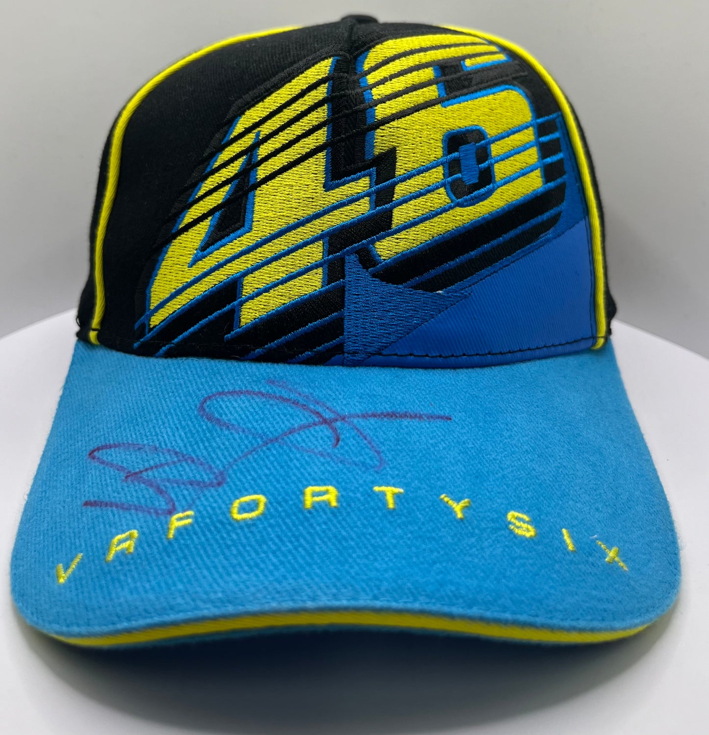 Valentino Rossi Signed VR FortySix Blue & Black MotoGP Cap with COA