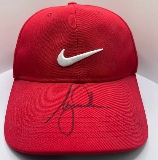 The 'GOAT' Tiger Woods Signed Red Nike Golf Cap with COA