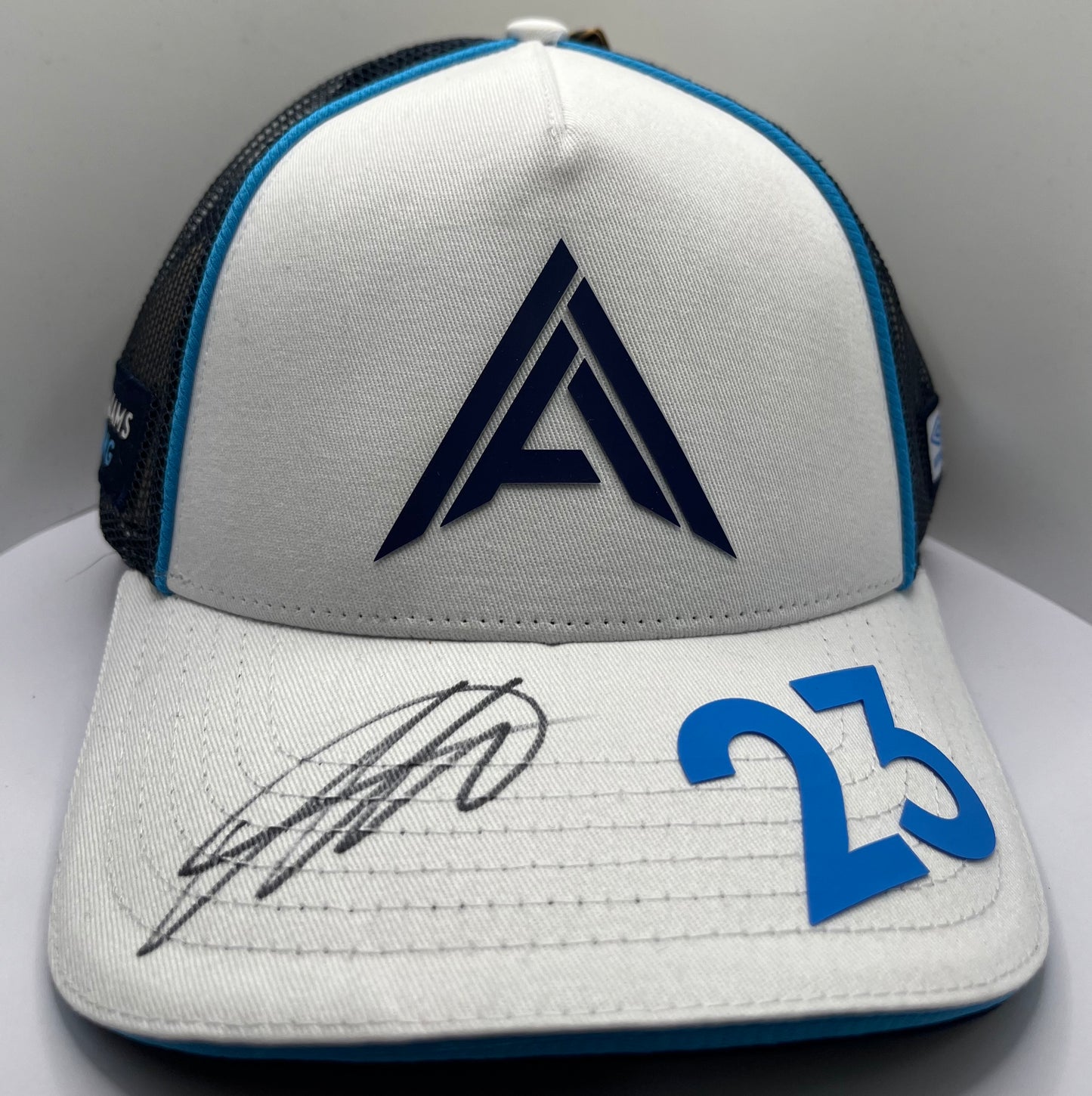 Alex Albon - Formula One Williams Racing Driver Signed White & Blue F1 Cap with COA