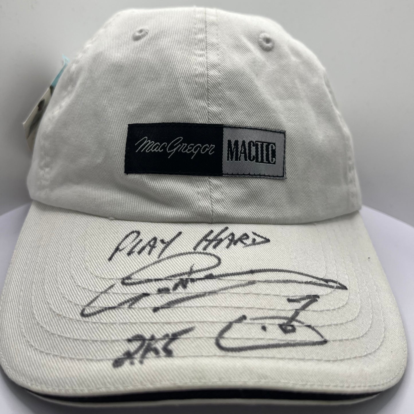 Greg Norman 'The Great White Shark' RARE Signed Golf Cap with COA