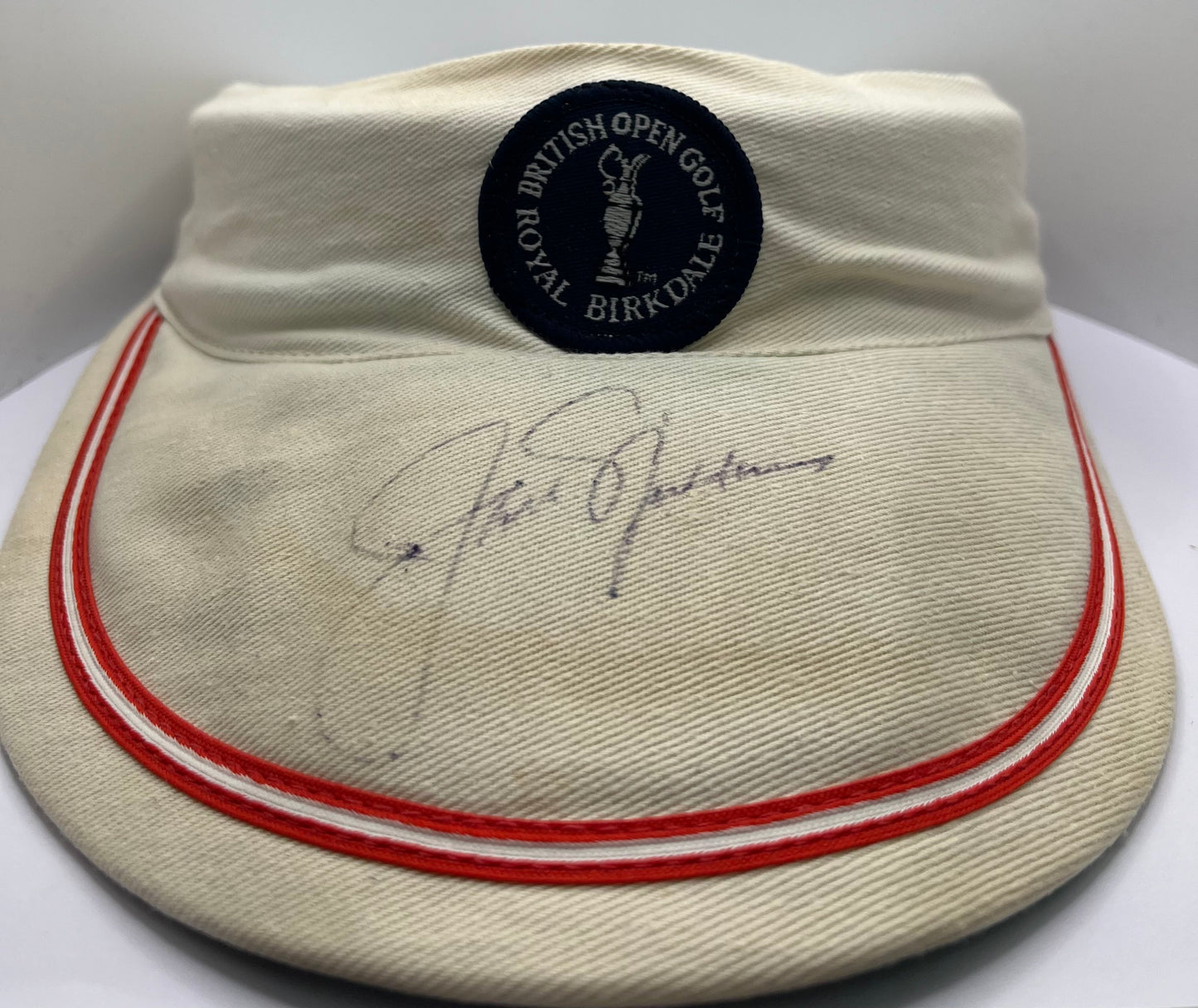 Jack Nicklaus Signed The British Open at Royal Birkdale Golf Visor with COA