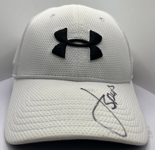 Jordan Spieth Signed White & Black Under Armour Golf Cap with COA