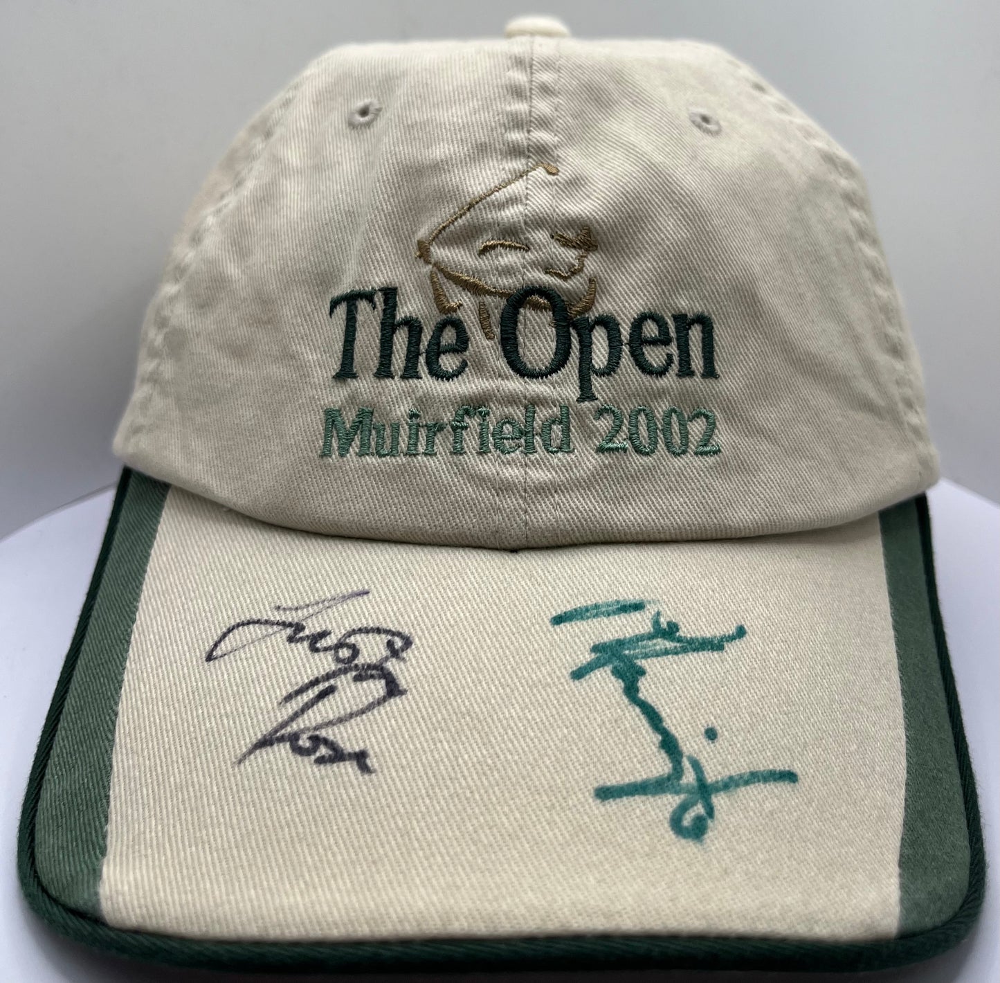 Justin Rose & Padraig Harrington Signed 2002 Open Golf Cap with COA
