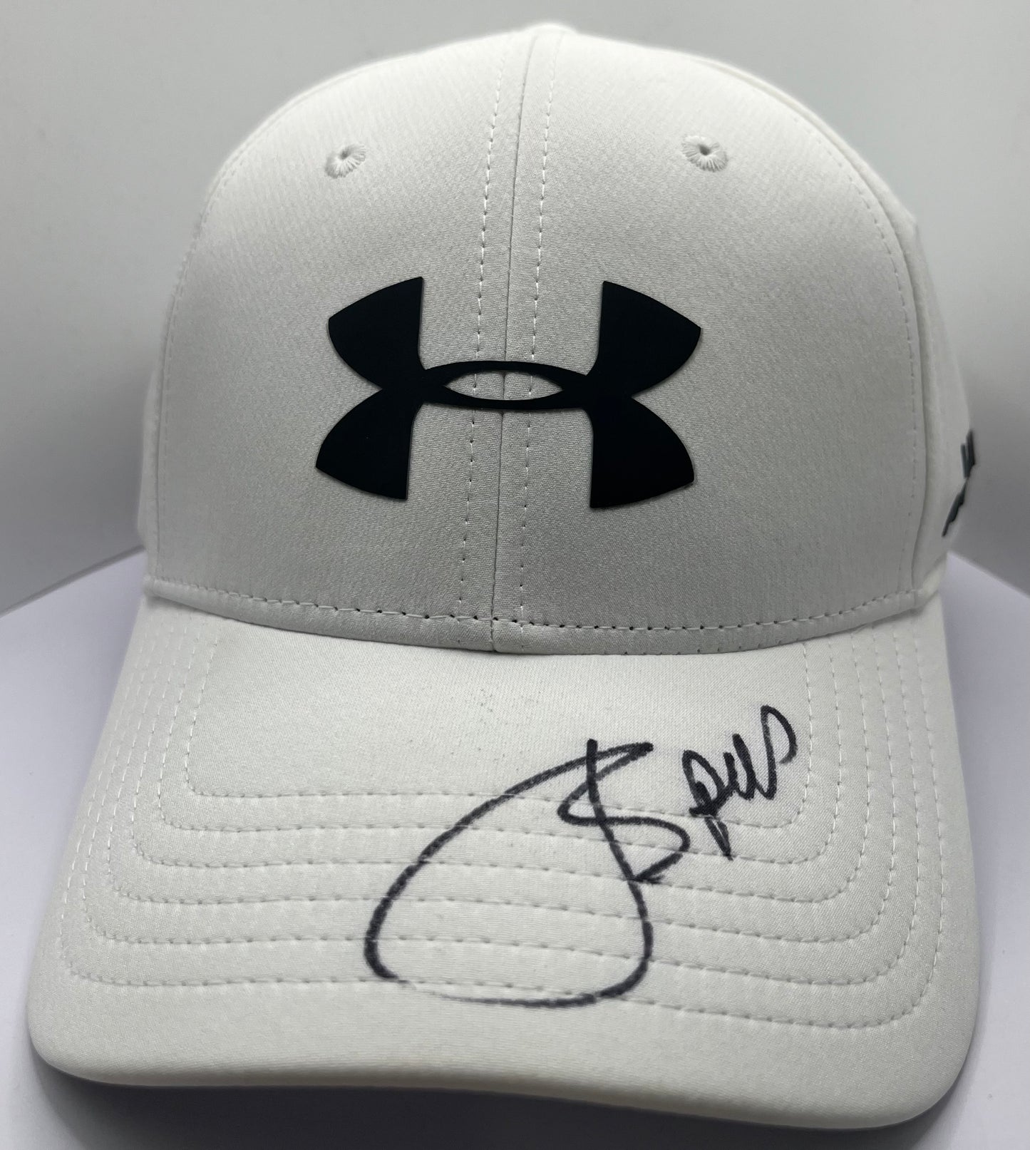 Jordan Spieth Signed White & Black Under Armour Golf Cap with COA