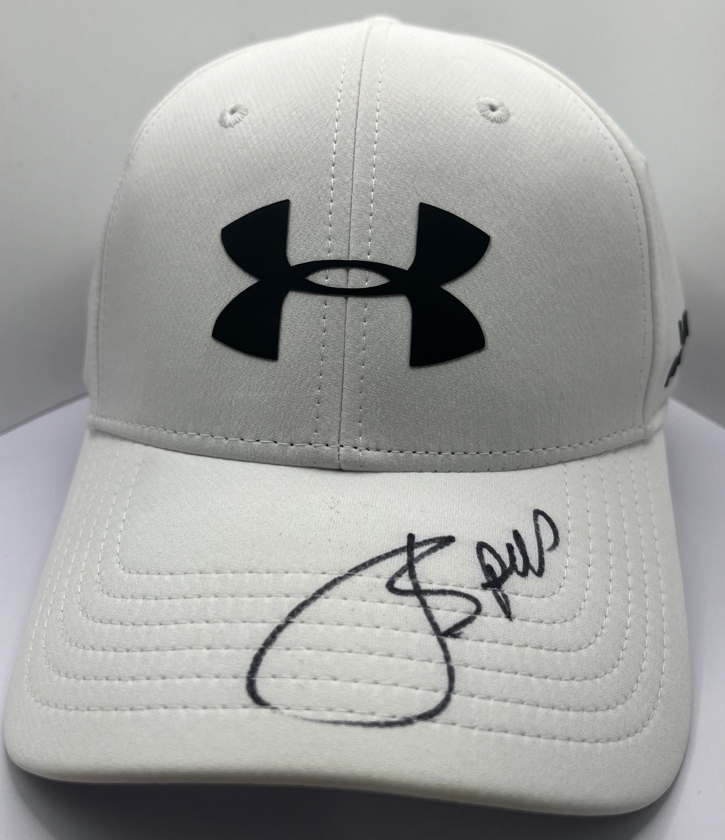 Jordan Spieth Signed White & Black Under Armour Golf Cap with COA