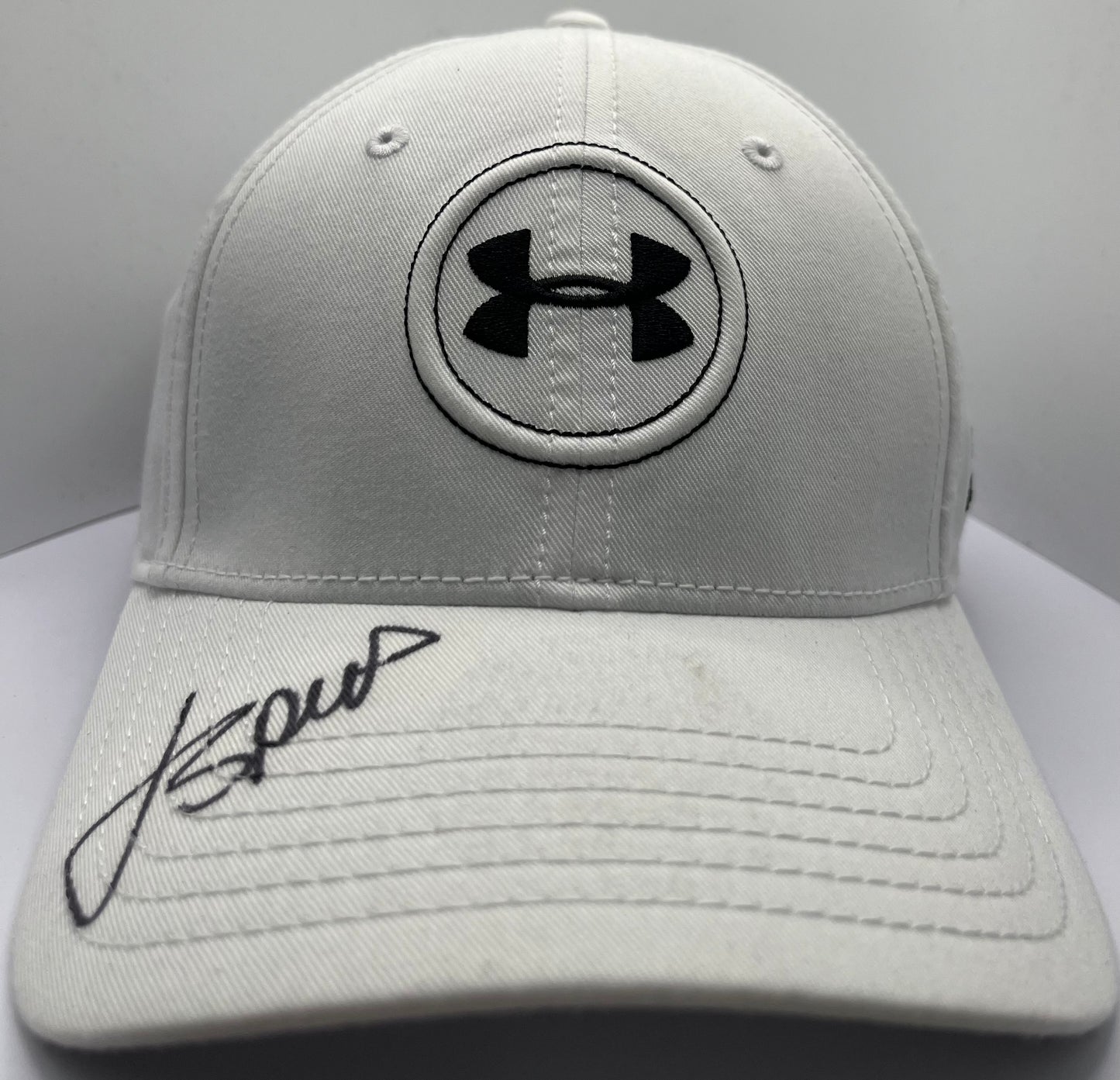 Jordan Spieth Signed White & Black Under Armour Golf Cap (2) with COA