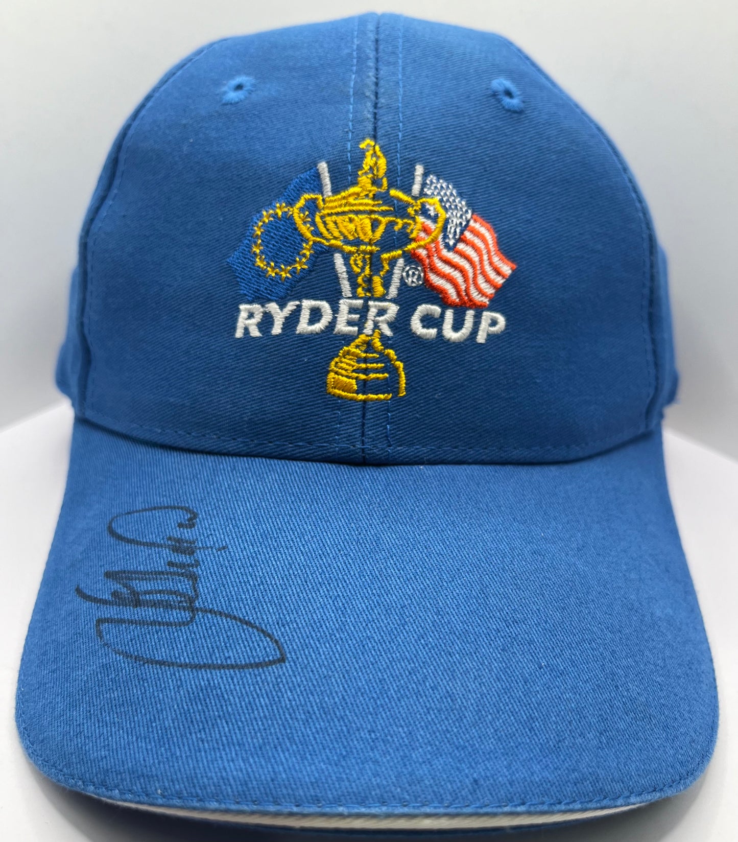Lee Westwood Signed Blue Ryder Cup Golf Cap with COA