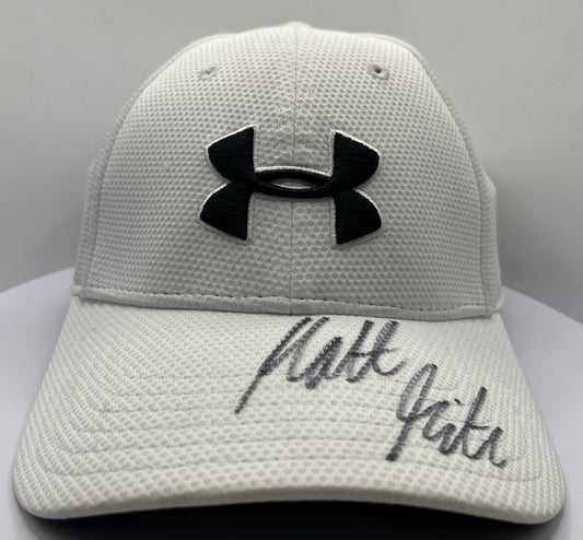 Matt Fitzpatrick Signed White Under Armour Golf Cap with COA