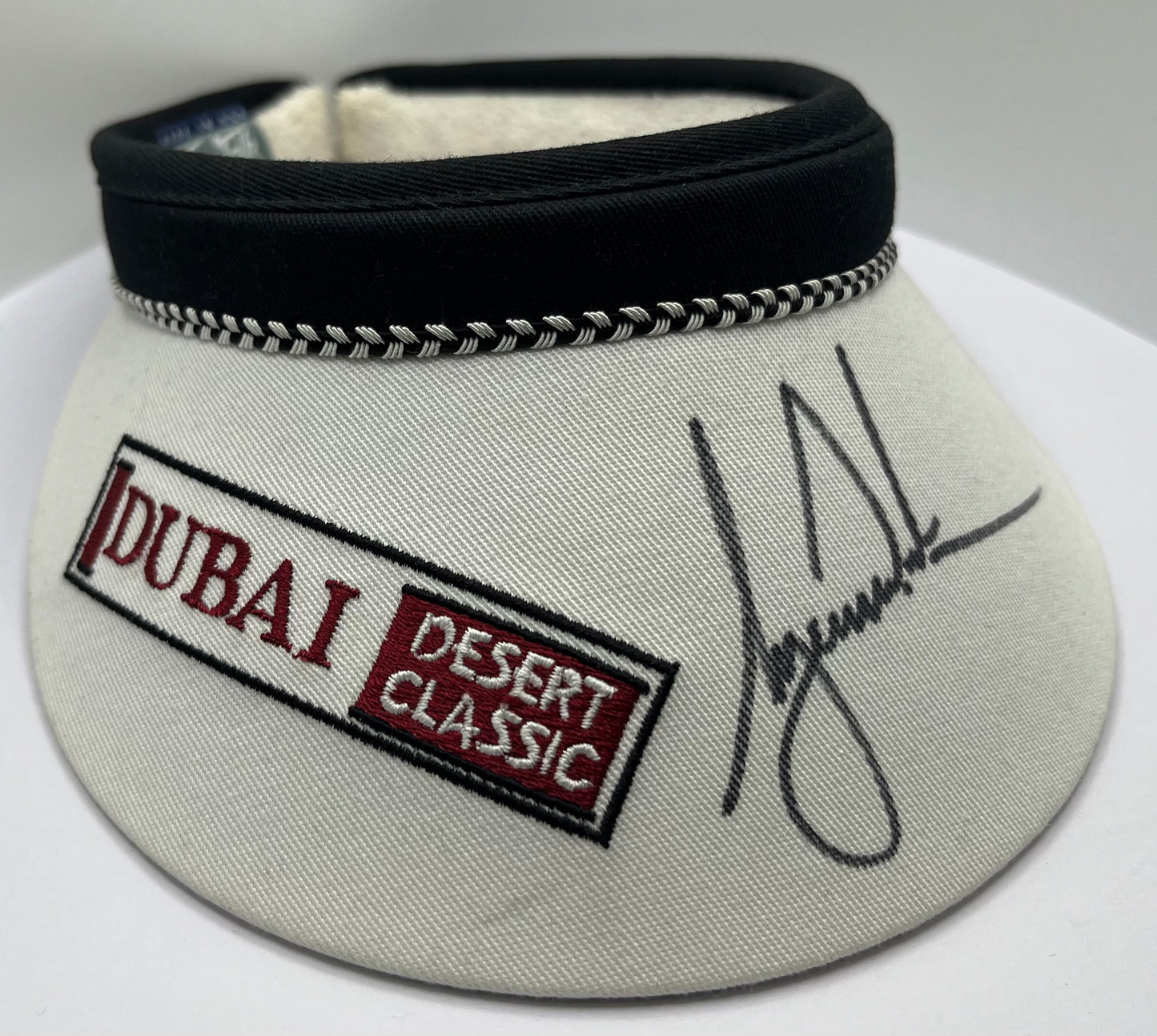 The 'GOAT' Tiger Woods Signed Dubai Dessert Classic Golf Visor with COA